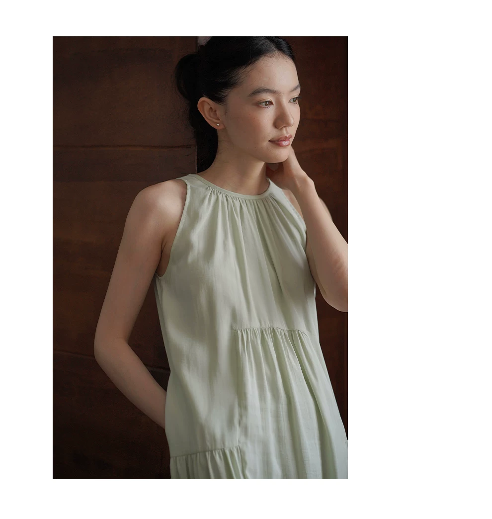 鬆軟清涼薄荷洋裝垂爽莫代爾無袖寬鬆顯瘦分割裙子女,鬆軟清涼薄荷洋裝垂爽莫代爾無袖寬鬆顯瘦分割裙子女,HBFS7195,鬆軟清涼薄荷洋裝垂爽莫代爾無袖寬鬆顯瘦分割裙子女,柔軟透氣,掛脖無袖