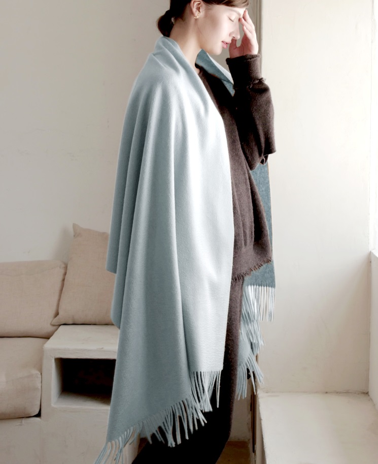 100%羊毛加寬純色百搭圍巾