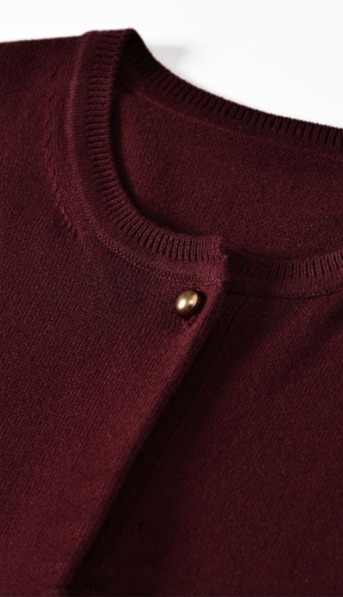 復古顯白勃更第紅短袖100%棉基礎款顯瘦圓領針織Polo上衣