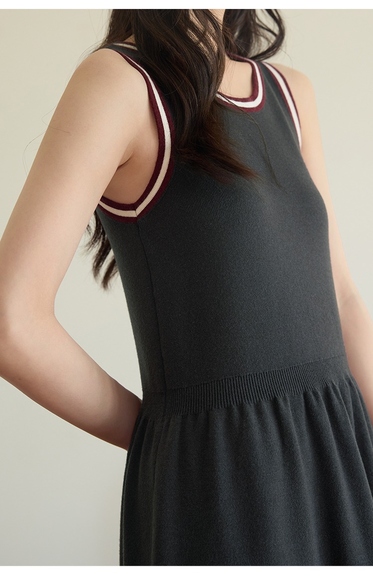 大尺碼套裝背心連身裙洋裝針織開襟衫兩件套裝