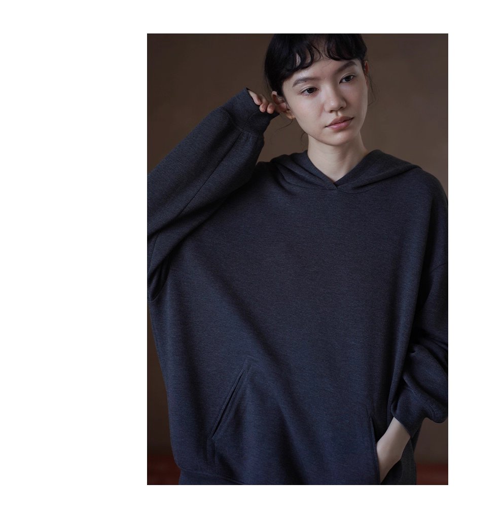 慵懶舒適無負擔寬鬆顯瘦休閒連帽衛衣高腰遮肉短褲套裝