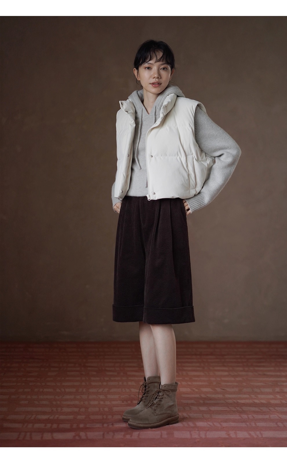 淡人配色毛衣溫暖100羊毛寬鬆連帽疊穿休閒顯瘦針織女