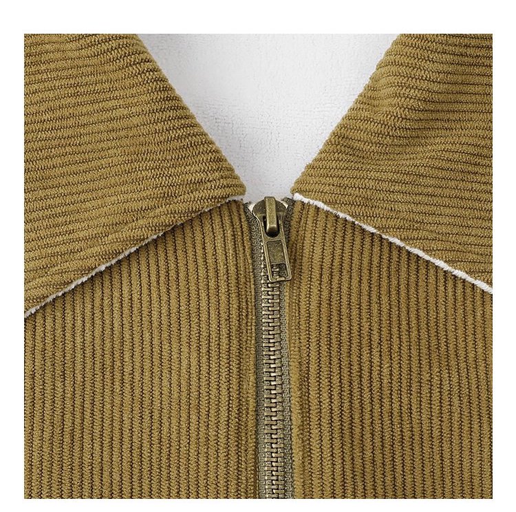 韓系雙頭拉鍊燈芯絨外套女秋季新款長袖夾克上衣,韓系雙頭拉鍊燈芯絨外套女秋季新款長袖夾克上衣,HBEW5072,韓系雙頭拉鍊燈芯絨外套女秋季新款長袖夾克上衣,復古夾克,燈芯絨