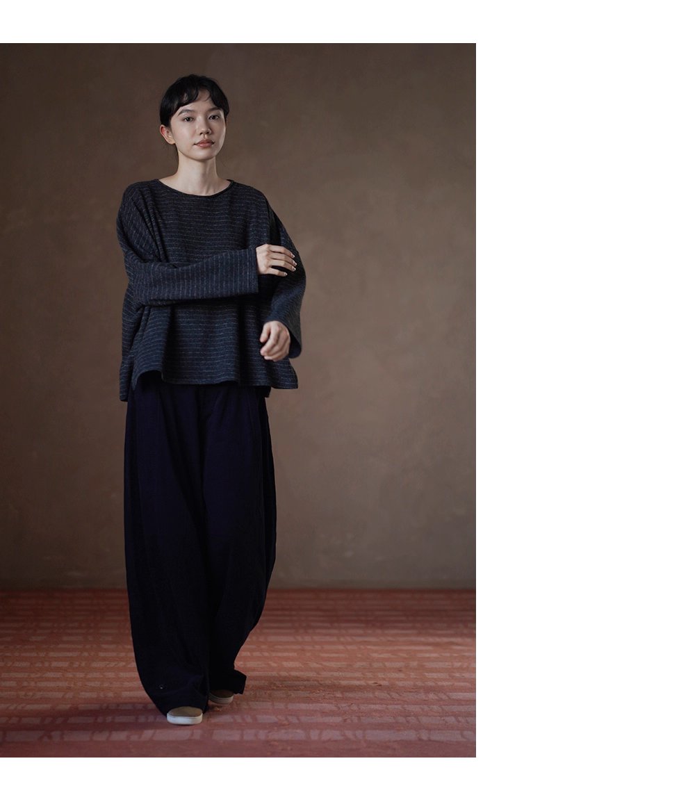 復古柔光細條100棉燈芯絨顯瘦高腰可調式腳口寬鬆長褲女