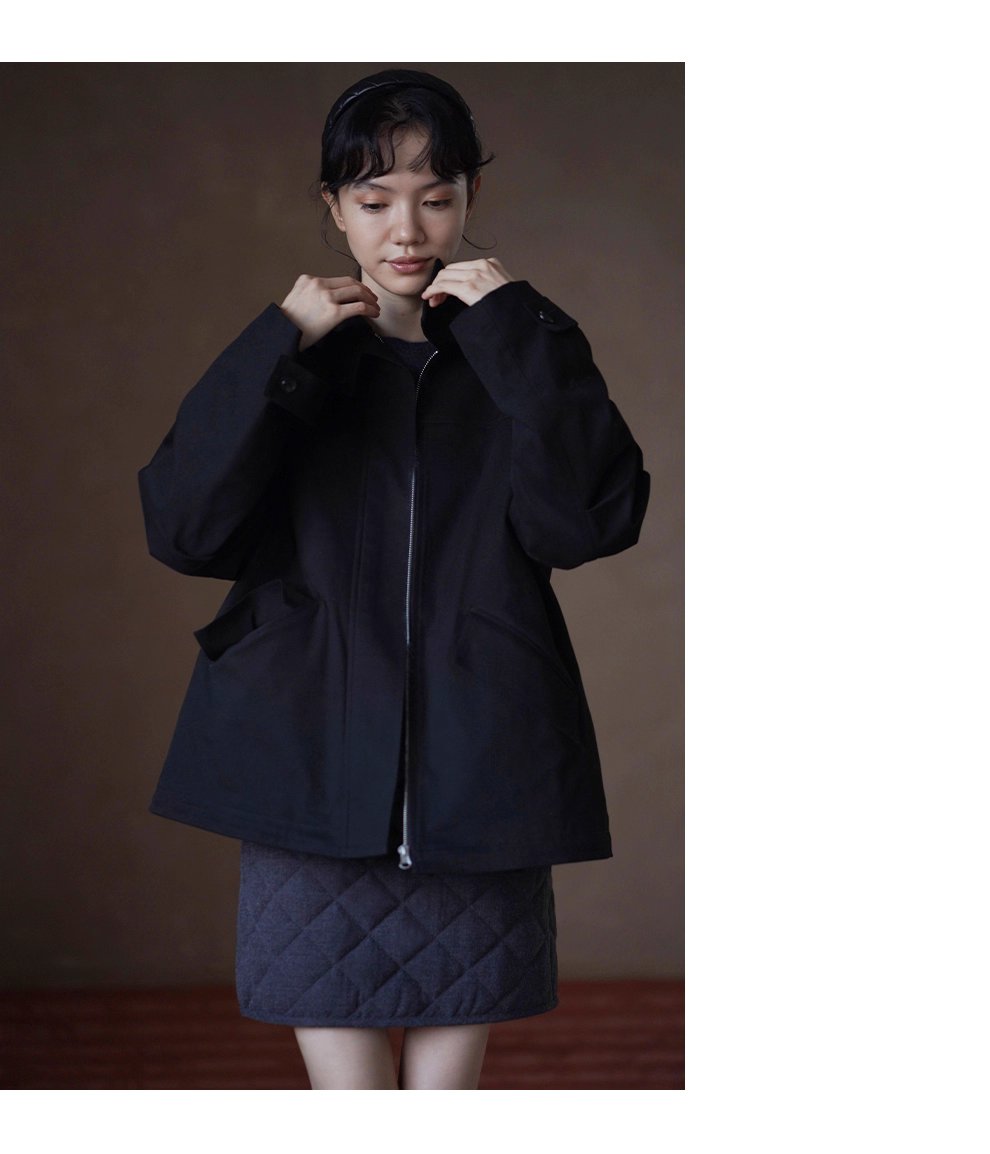英倫學院撞色格紋連帽搖粒絨內裡加厚一手長夾克外套女