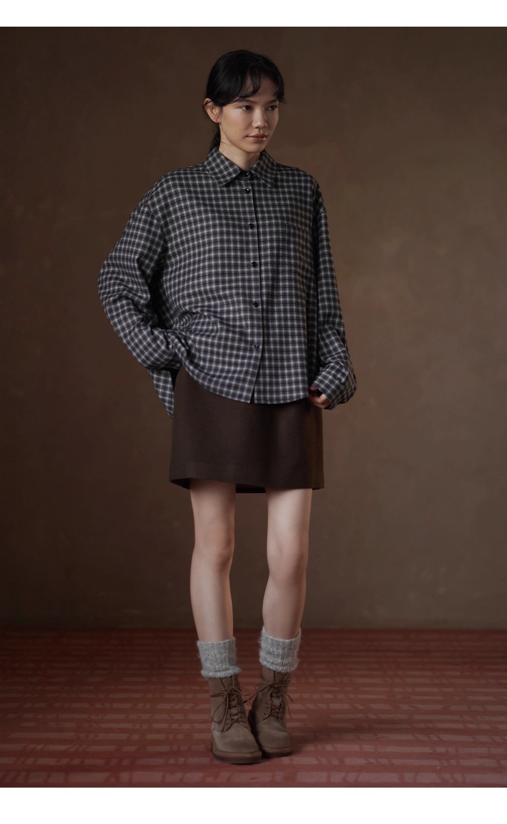 搭配公式含羊毛呢料A字後牛筋鬆緊高腰顯瘦短款半身裙女,搭配公式含羊毛呢料A字後牛筋鬆緊高腰顯瘦短款半身裙女,HBEW2024,搭配公式含羊毛呢料A字後牛筋鬆緊高腰顯瘦短款半身裙女,A字裙型,羊毛混紡