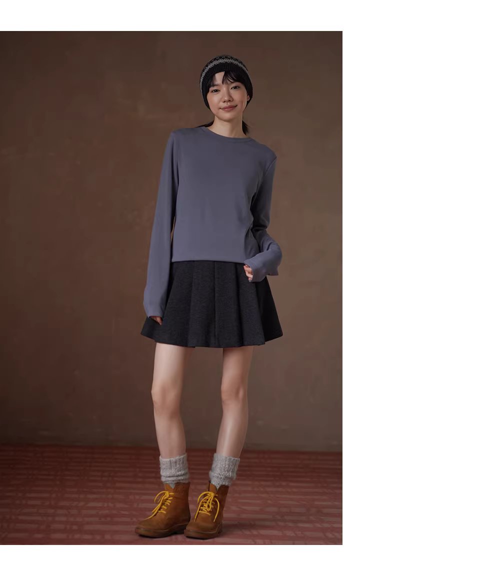 晴空內搭彈性親膚圓領基本款寬鬆百搭長袖T恤顯瘦上衣,晴空內搭彈性親膚圓領基本款寬鬆百搭長袖T恤顯瘦上衣,HBEW1133,晴空內搭彈性親膚圓領基本款寬鬆百搭長袖T恤顯瘦上衣,基本必備,舒適好穿