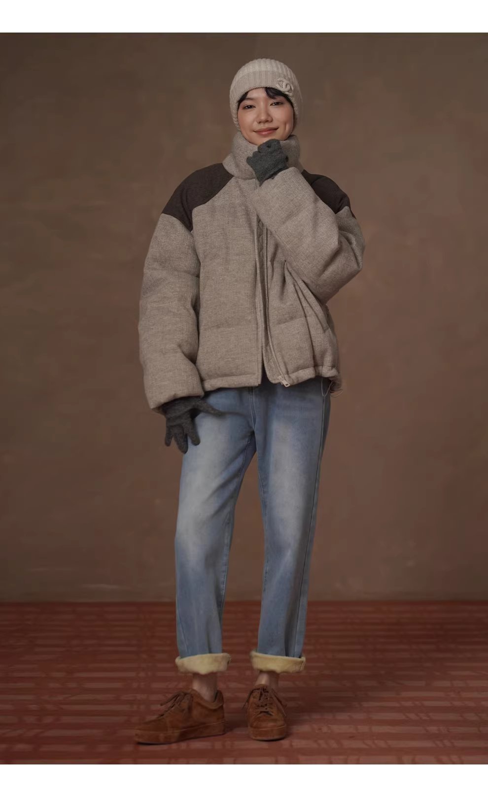 保命牛仔褲高品質水洗牛仔銀狐絨加絨高腰小腳直筒長褲,保命牛仔褲高品質水洗牛仔銀狐絨加絨高腰小腳直筒長褲,HBEW3043,保命牛仔褲高品質水洗牛仔銀狐絨加絨高腰小腳直筒長褲,復古水洗,加絨蓄熱