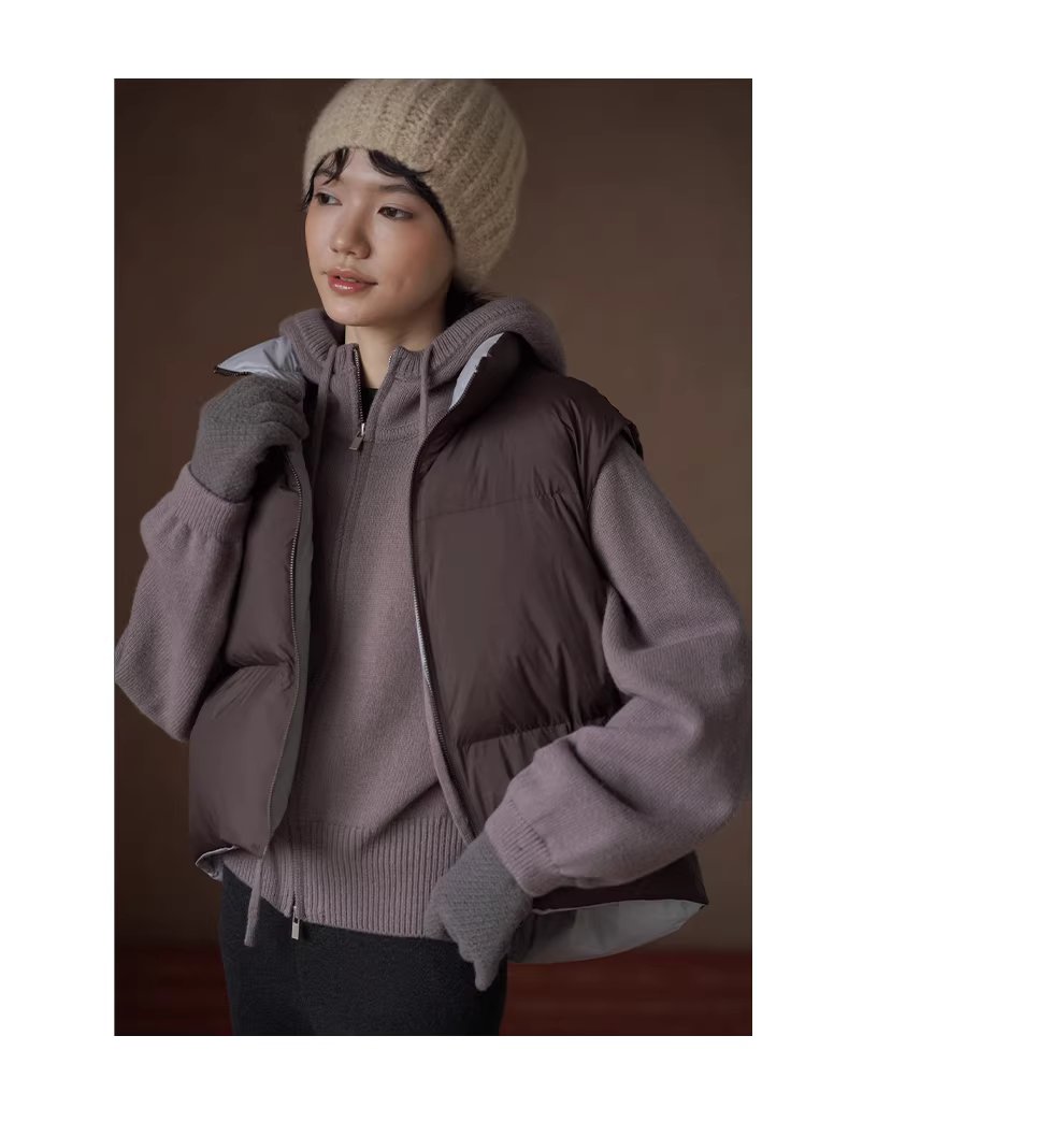 一衣多穿輕薄防風巧克力撞色蓬鬆疊穿短休閒棉服馬甲,一衣多穿輕薄防風巧克力撞色蓬鬆疊穿短休閒棉服馬甲,HBEW5119,一衣多穿輕薄防風巧克力撞色蓬鬆疊穿短休閒棉服馬甲,撞色拼接,蓬鬆輕盈