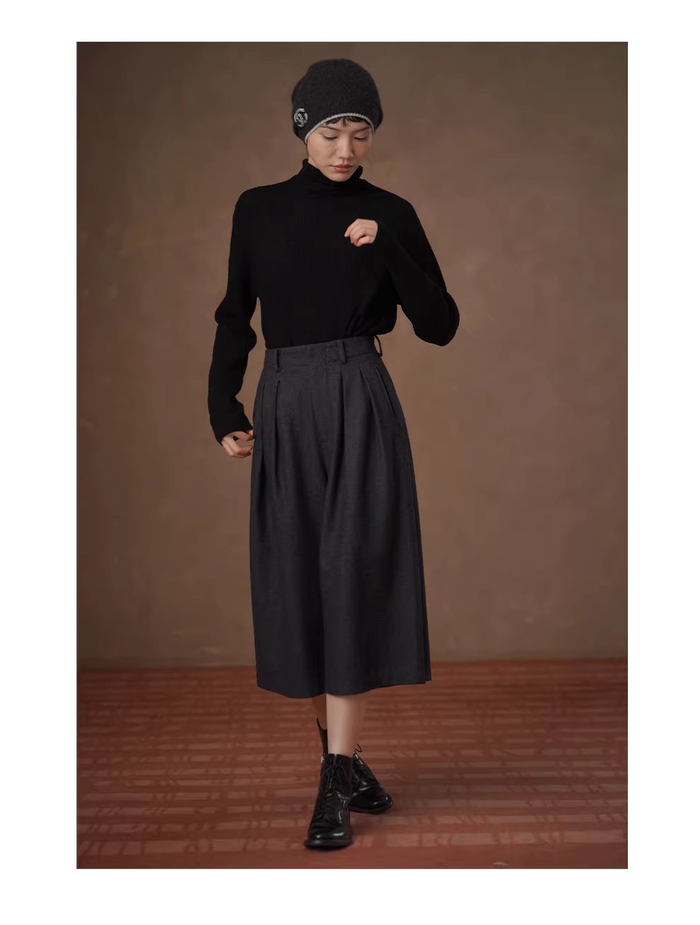 敦克信箱40羊毛斜紋法蘭尼直筒高腰顯瘦通勤八分褲女,敦克信箱40羊毛斜紋法蘭尼直筒高腰顯瘦通勤八分褲女,HBEW3061,敦克信箱40羊毛斜紋法蘭尼直筒高腰顯瘦通勤八分褲女,日常通勤,羊毛混紡