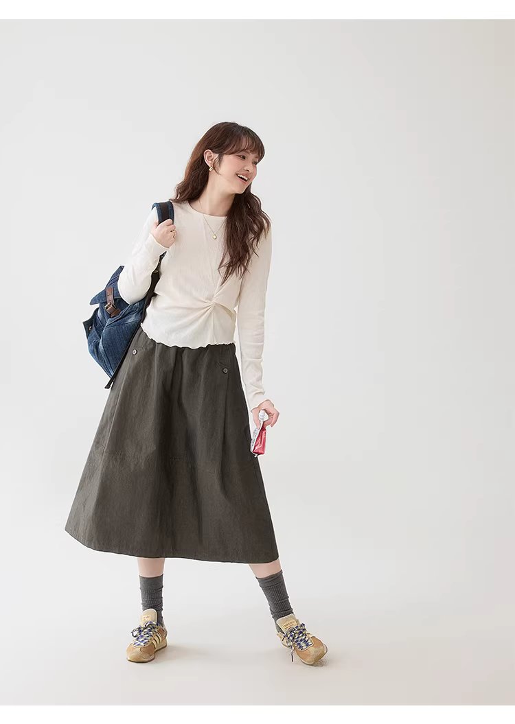 肌理感純色扭結修身T恤女春季新款蕾絲長袖上衣,肌理感純色扭結修身T恤女春季新款蕾絲長袖上衣,HBFS1002,肌理感純色扭結修身T恤女春季新款蕾絲長袖上衣,扭結設計,舒適面料