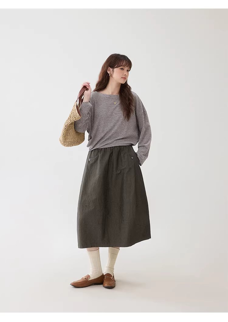 不規則蝙蝠袖暗條紋T恤女春季新款寬鬆小眾上衣,不規則蝙蝠袖暗條紋T恤女春季新款寬鬆小眾上衣,HBFS1005,不規則蝙蝠袖暗條紋T恤女春季新款寬鬆小眾上衣,蝙蝠袖型,天絲混紡