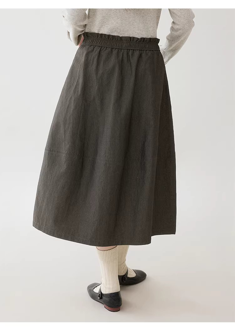 復古蕾絲鬆緊腰口袋半身裙女春季新款百搭A字中長裙,復古蕾絲鬆緊腰口袋半身裙女春季新款百搭A字中長裙,HBFS2002,復古蕾絲鬆緊腰口袋半身裙女春季新款百搭A字中長裙,荷葉邊,舒適面料