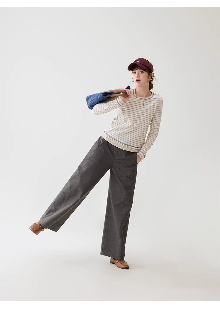 波點拼接圓領條紋T恤女26春季新款短長袖上衣,波點拼接圓領條紋T恤女26春季新款短長袖上衣,HBFS1008,波點拼接圓領條紋T恤女26春季新款短長袖上衣,波點拼接,青春休閒