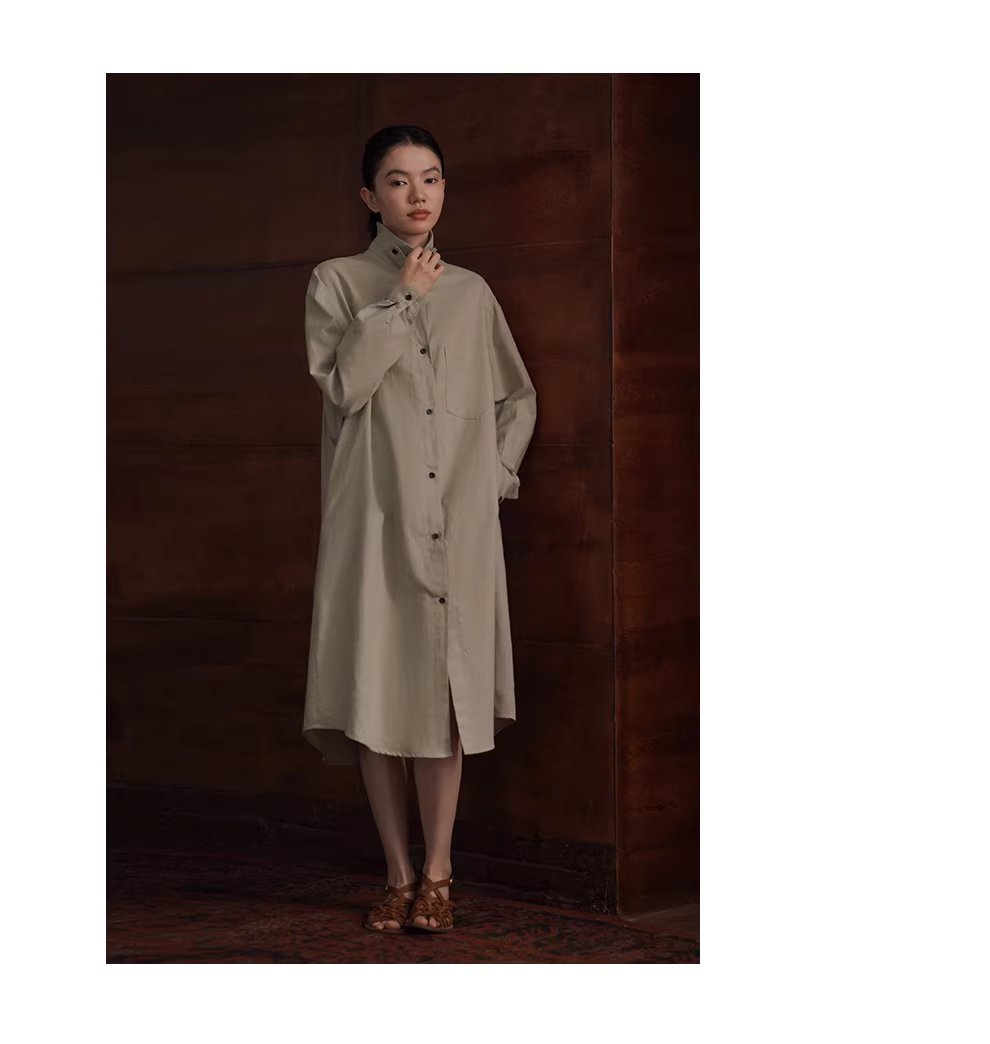 日常友善清透亞麻棉混紡襯衫領寬鬆H版型腰帶通勤洋裝,日常友善清透亞麻棉混紡襯衫領寬鬆H版型腰帶通勤洋裝,HBFS7003,日常友善清透亞麻棉混紡襯衫領寬鬆H版型腰帶通勤洋裝,通勤俐落,棉麻材質