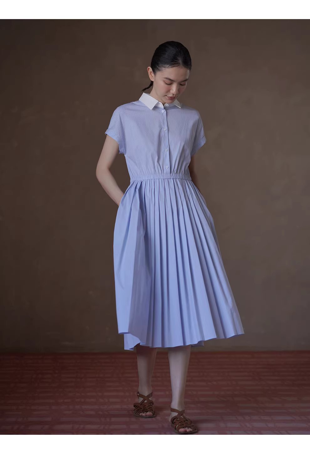 格林島嶼清新條紋洋裝親膚透氣撞色翻領收腰顯瘦洋裝,格林島嶼清新條紋洋裝親膚透氣撞色翻領收腰顯瘦洋裝,HBFS7008,格林島嶼清新條紋洋裝親膚透氣撞色翻領收腰顯瘦洋裝,軟糯親膚,版型顯瘦