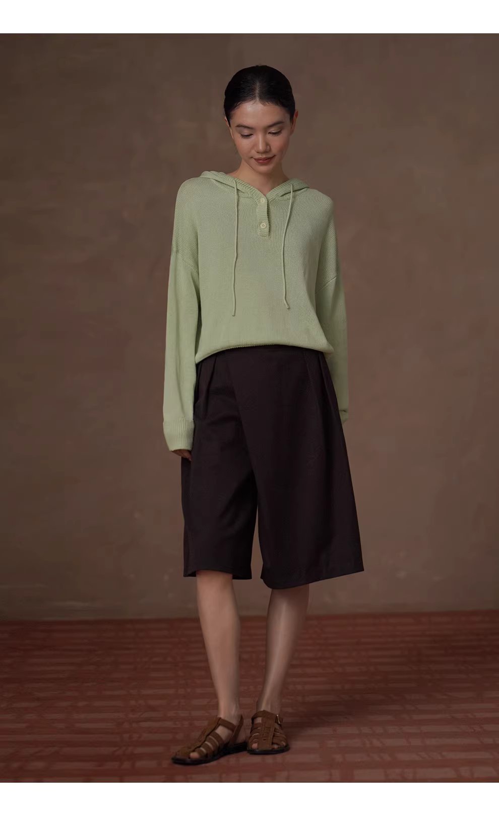 復古甜心顯白調色顯瘦寬鬆連帽萊賽爾亞麻涼感針織上衣,復古甜心顯白調色顯瘦寬鬆連帽萊賽爾亞麻涼感針織上衣,HBFS1023,復古甜心顯白調色顯瘦寬鬆連帽萊賽爾亞麻涼感針織上衣,勾織細膩,落肩微寬