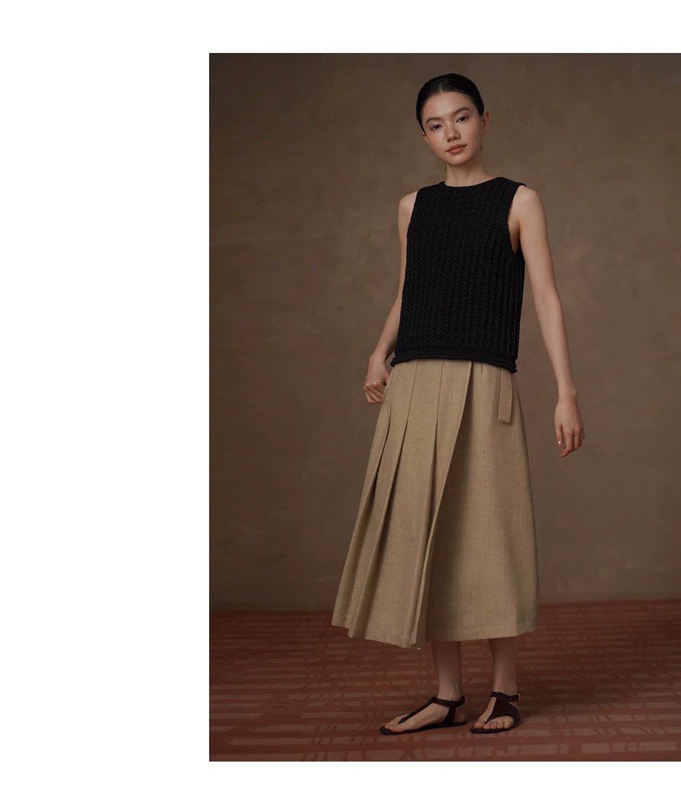 春意濃A字高腰半身裙高支高密挺括立體壓褶顯瘦學院裙,春意濃A字高腰半身裙高支高密挺括立體壓褶顯瘦學院裙,HBFS2007,春意濃A字高腰半身裙高支高密挺括立體壓褶顯瘦學院裙,抗皺耐磨,雅麻紋理