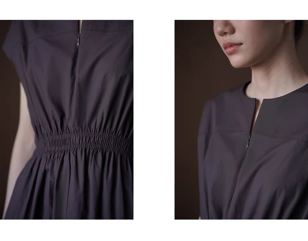 通勤的要義100棉顯瘦好版型收腰V領大裙擺遮肉連身裙女,通勤的要義100棉顯瘦好版型收腰V領大裙擺遮肉連身裙女,HBFS7016,通勤的要義100棉顯瘦好版型收腰V領大裙擺遮肉連身裙女,全棉親膚,A字版修身