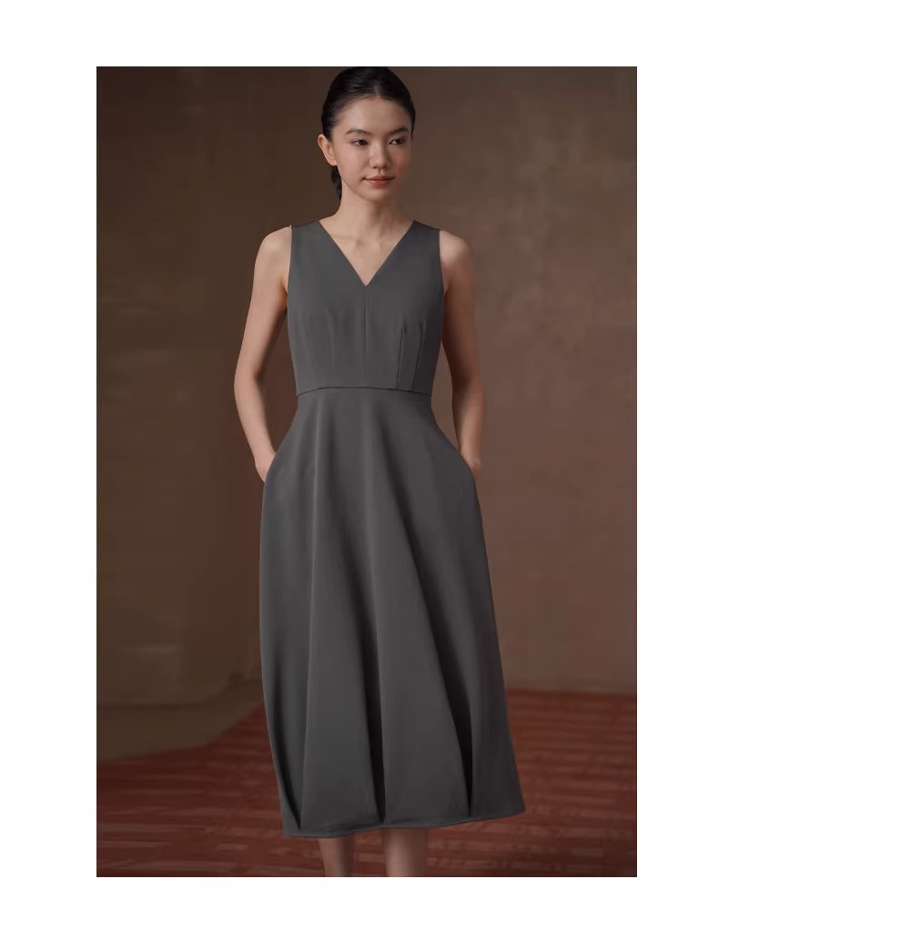 燕尾蝶優雅V領收腰挺括花苞下擺通勤顯瘦氣質背心洋裝,燕尾蝶優雅V領收腰挺括花苞下擺通勤顯瘦氣質背心洋裝,HBFS7024,燕尾蝶優雅V領收腰挺括花苞下擺通勤顯瘦氣質背心洋裝,挺版抗皺,A字修身