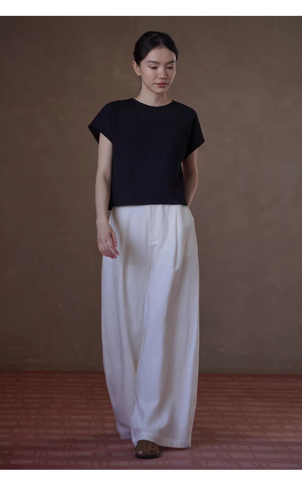 極簡的舒適感華夫格肌理連肩袖設計寬鬆挺括顯瘦通勤T恤,極簡的舒適感華夫格肌理連肩袖設計寬鬆挺括顯瘦通勤T恤,HBFS1069,極簡的舒適感華夫格肌理連肩袖設計寬鬆挺括顯瘦通勤T恤,舒適華夫格,連肩設計