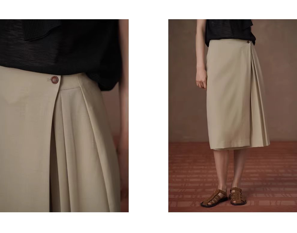 姐法式通勤一片圍裹式寬鬆直筒高腰不對稱壓褶顯瘦半身裙,姐法式通勤一片圍裹式寬鬆直筒高腰不對稱壓褶顯瘦半身裙,HBFS2018,姐法式通勤一片圍裹式寬鬆直筒高腰不對稱壓褶顯瘦半身裙,透氣舒適,版型顯瘦