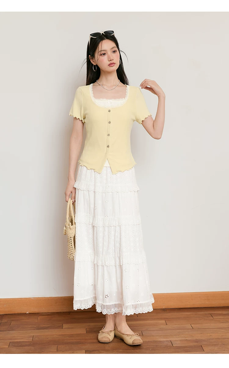 大尺碼女裝假兩件短袖T恤女多巴胺穿搭巨好看的夏日黃色上衣,大尺碼女裝假兩件短袖T恤女多巴胺穿搭巨好看的夏日黃色上衣,HBFS1222,大尺碼女裝假兩件短袖T恤女多巴胺穿搭巨好看的夏日黃色上衣,中大尺碼,假兩件式