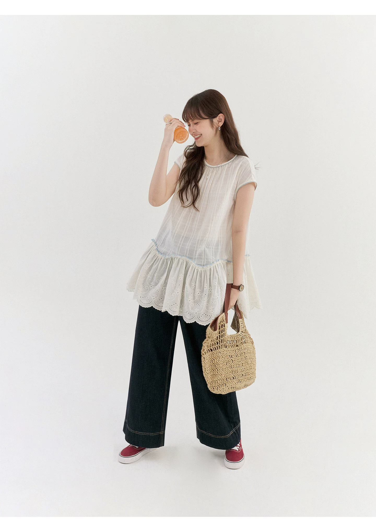 復古黑藍色高腰寬鬆牛仔褲女26夏季新款百搭直筒長褲,復古黑藍色高腰寬鬆牛仔褲女26夏季新款百搭直筒長褲,HBFS3083,復古黑藍色高腰寬鬆牛仔褲女26夏季新款百搭直筒長褲,高腰直筒,丹寧面料