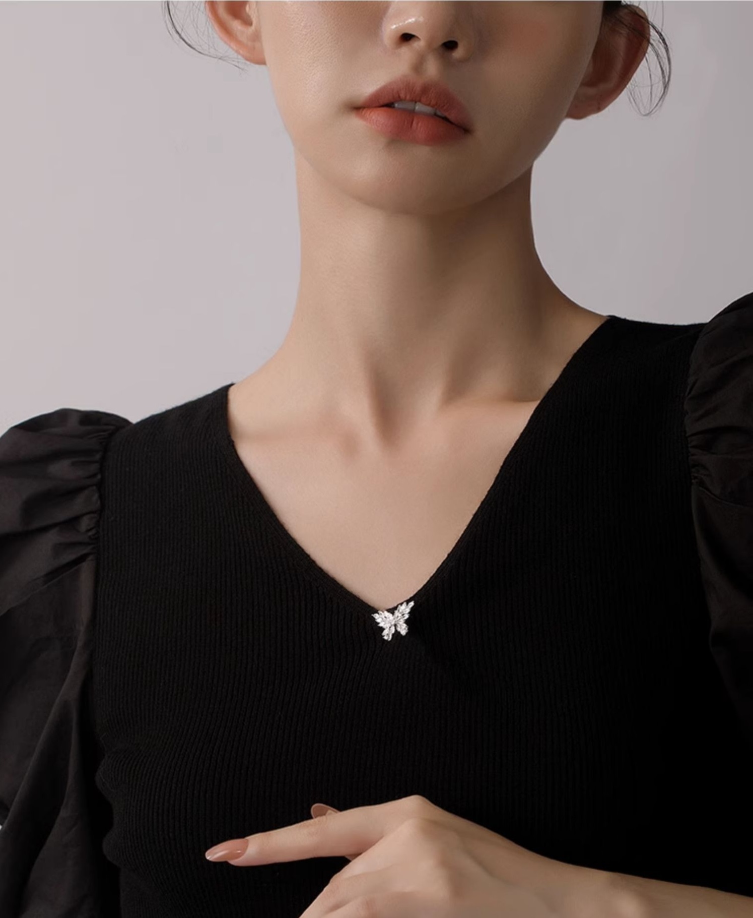 水晶鋯石煙火蝴蝶胸針女高級感小眾設計秋冬大衣別針西裝配件