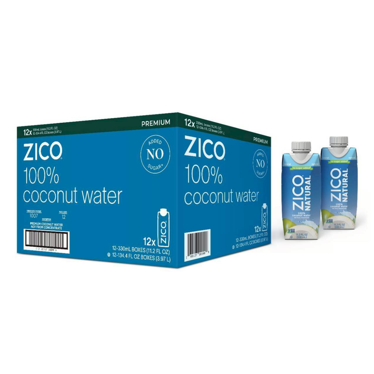 天然椰子水330ml/瓶，12瓶入/箱