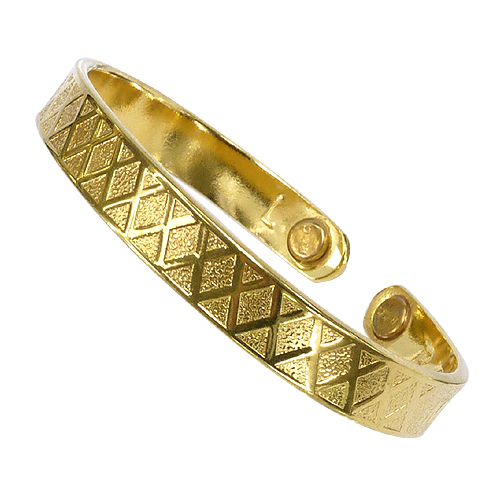 《聖宏》Aria 健康手環-金色斜紋磁力手環