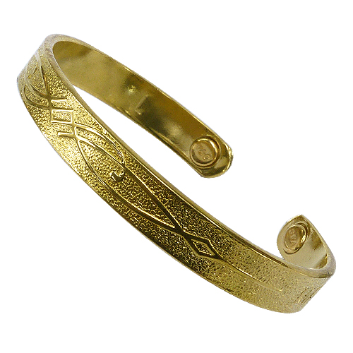 《聖宏》Aria 健康手環-金色花紋磁性手環