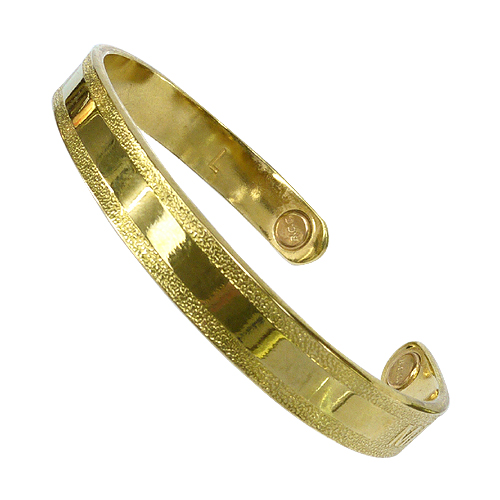 《聖宏》Aria 健康手環-金色橫紋磁氣手鐲