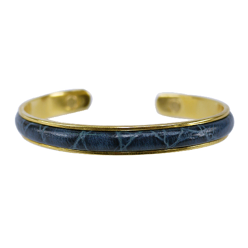 《聖宏》Aria 健康手環-藍色皮革磁性手鐲