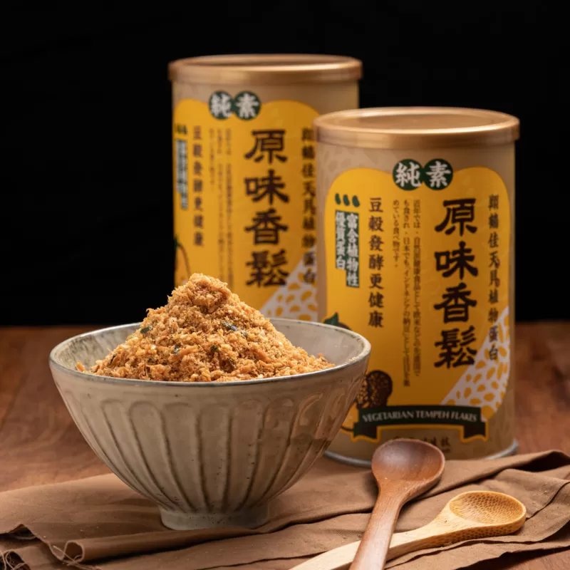 《翔鶴佳天貝/天貝兄弟》Veganwu天貝香鬆 (原味)(350g/瓶，共6瓶)