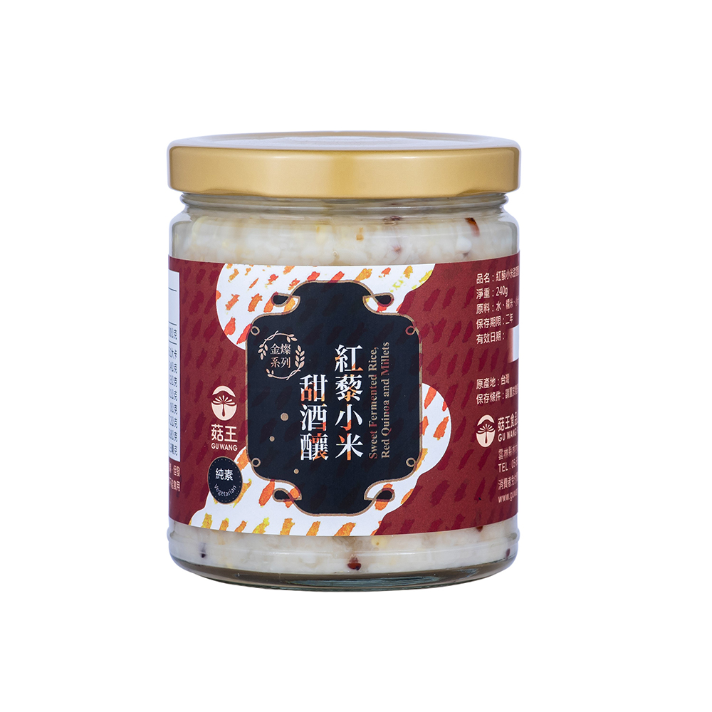 《菇王食品》紅藜小米甜酒釀 (240g/瓶)