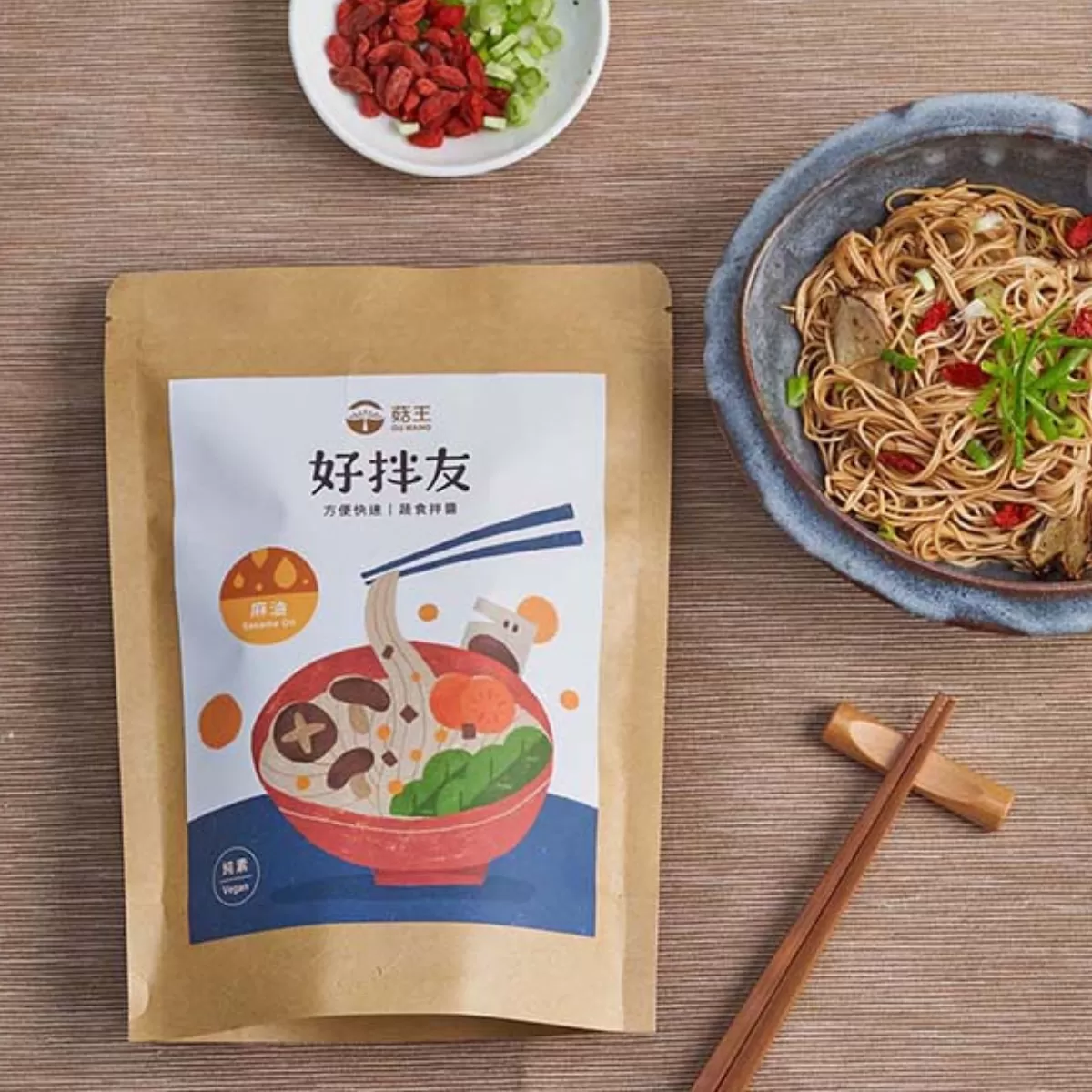 《菇王食品》好拌友麻油薑拌麵醬方便包(28g/10包入)