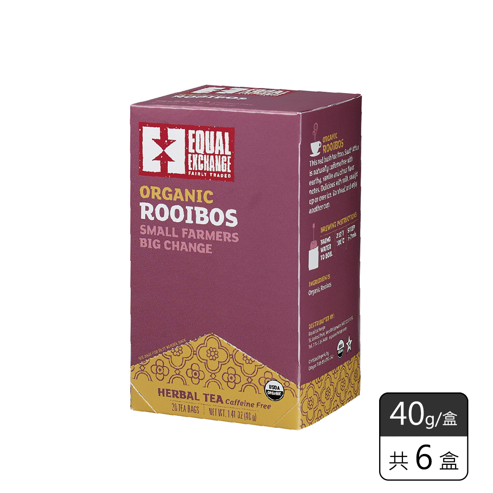 《馥聚 Foody》Equal Exchange有機南非國寶茶(40g/6盒)