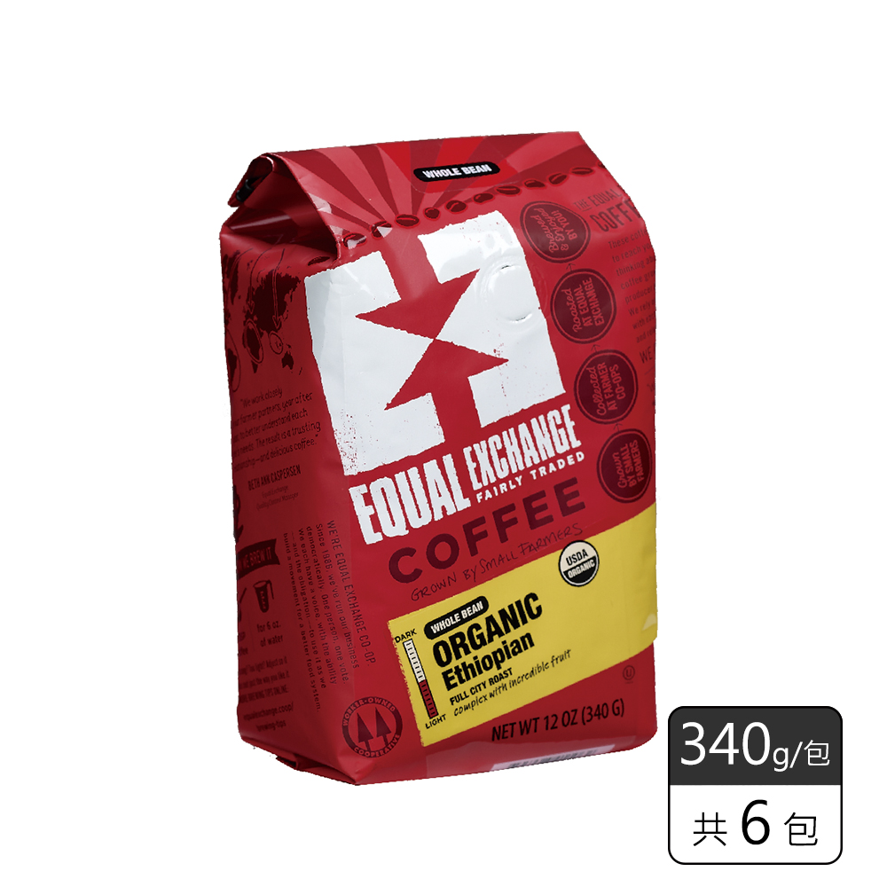 《馥聚 Foody》Equal Exchange有機衣索比亞咖啡豆(340g/6包)