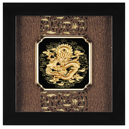 《聖宏》立體金箔畫-框畫系列24x24 (祥龍獻瑞)