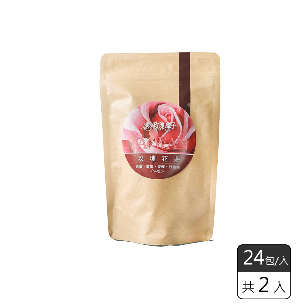 《玫瑰盒子》乾燥玫瑰花茶包24入(2包)