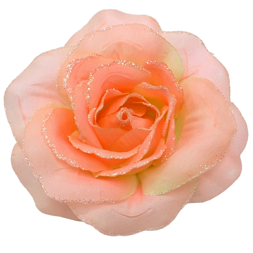 《聖宏》七彩LED花中燈 橘色玫瑰胸花