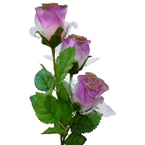 《聖宏》七彩LED花中燈 紫玫瑰擺飾(3朵花)