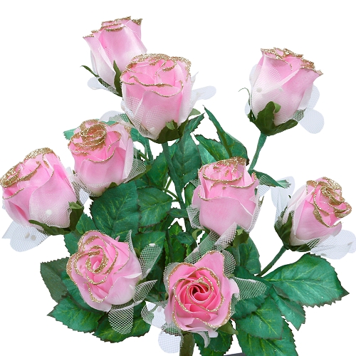《聖宏》七彩LED花中燈 玫瑰擺飾(9朵花)