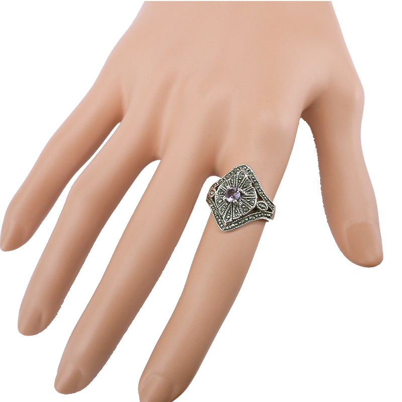 《聖宏》紫水晶馬克賽戒指G61-82