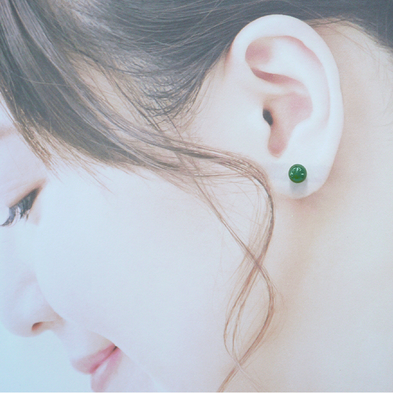 《聖宏》台灣玉6mm圓珠耳針耳環