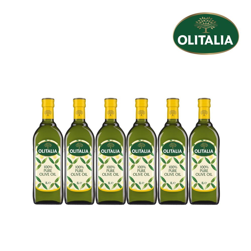 《Olitalia奧利塔》純橄欖油禮盒組(1000ml/瓶，共6瓶)