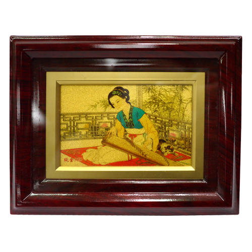 《聖宏》金箔畫-仕女圖