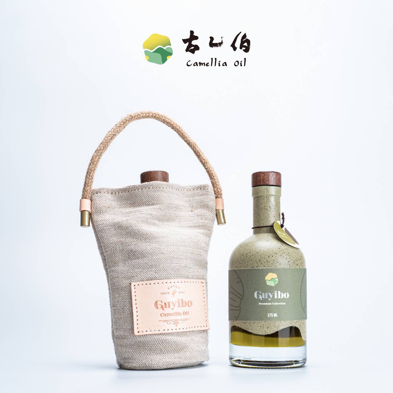 《古乙伯》台灣小果苦茶油+提袋組(375ml/瓶)