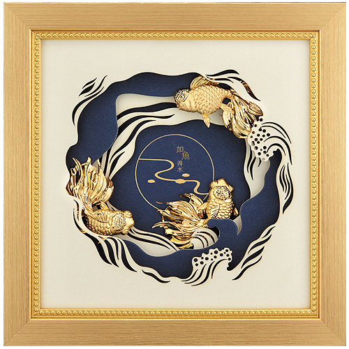 《聖宏》立體金箔畫-真愛系列(如魚得水)